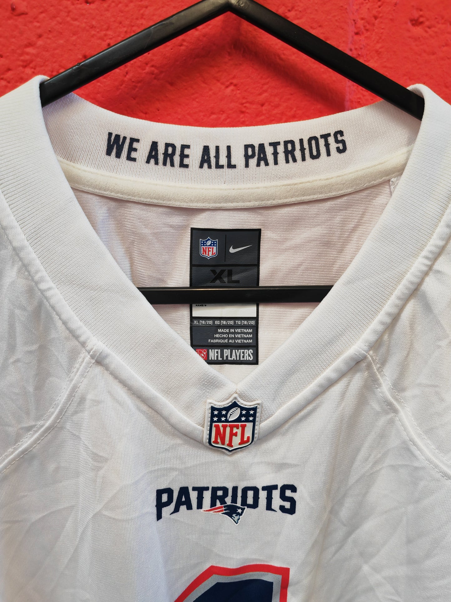 Youth Nike New England Patriots NFL Jersey, #1 Newton, White, Size YL