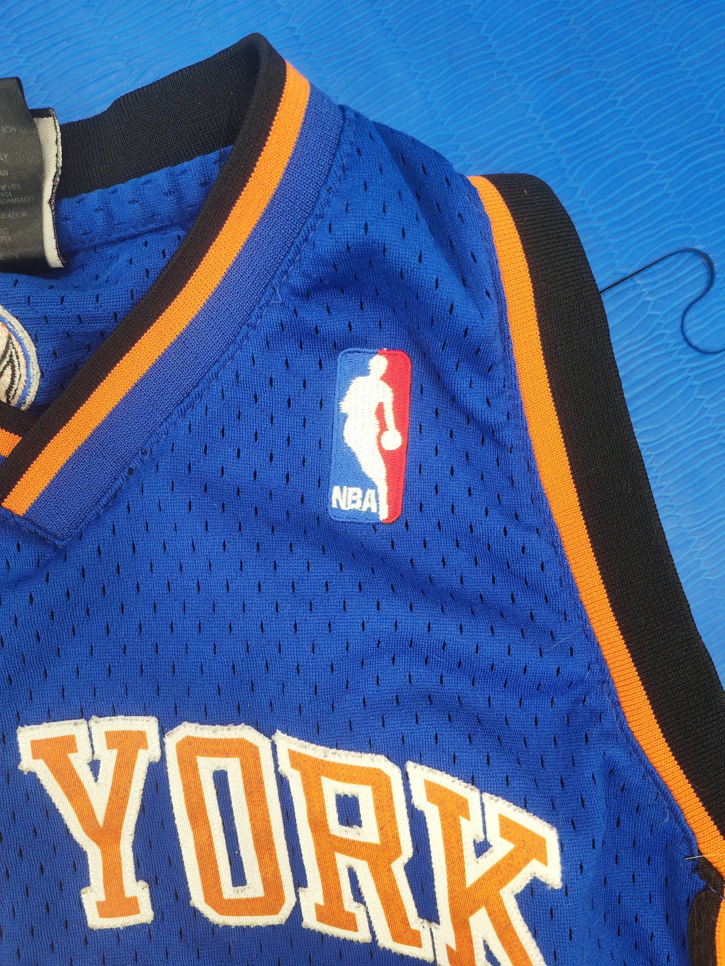 Youth Adidas New York Knicks NBA Basketball Jersey, #3 Marbury, Blue, Size YM
