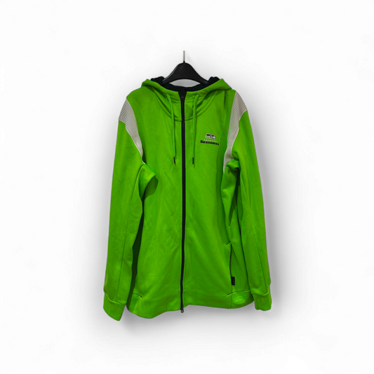 Nike Seattle Seahawks On-field Full Zip Hoodie, green, size Medium