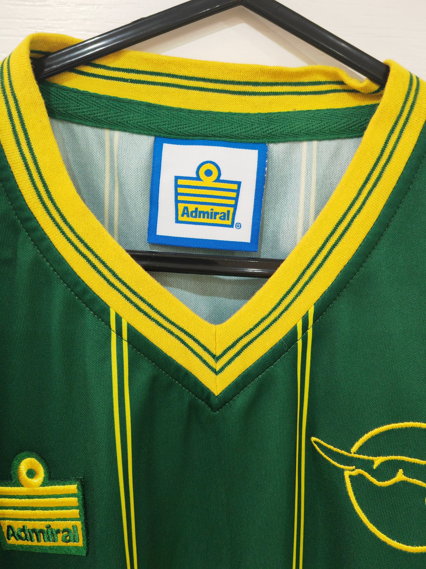 Admiral Leicester City Shirt Sleeve Official Remake Football Shirt, Green, Size Large