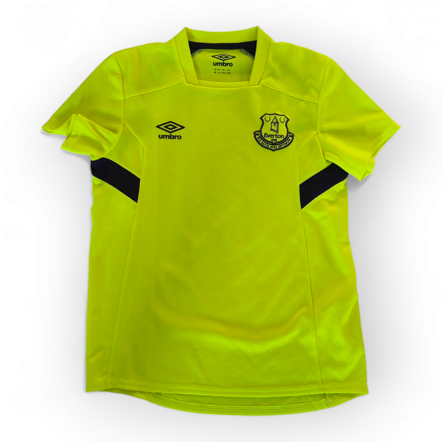 Youth Umbro Everton Football Training Shirt, Fluorescent Yellow, Size YM