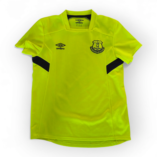 Youth Umbro Everton Football Training Shirt, Fluorescent Yellow, Size YM