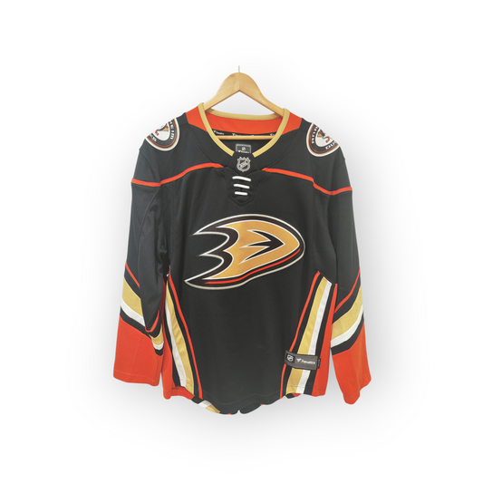 Fanatics Anaheim Ducks NHL Hockey Jersey, Black, Size Large