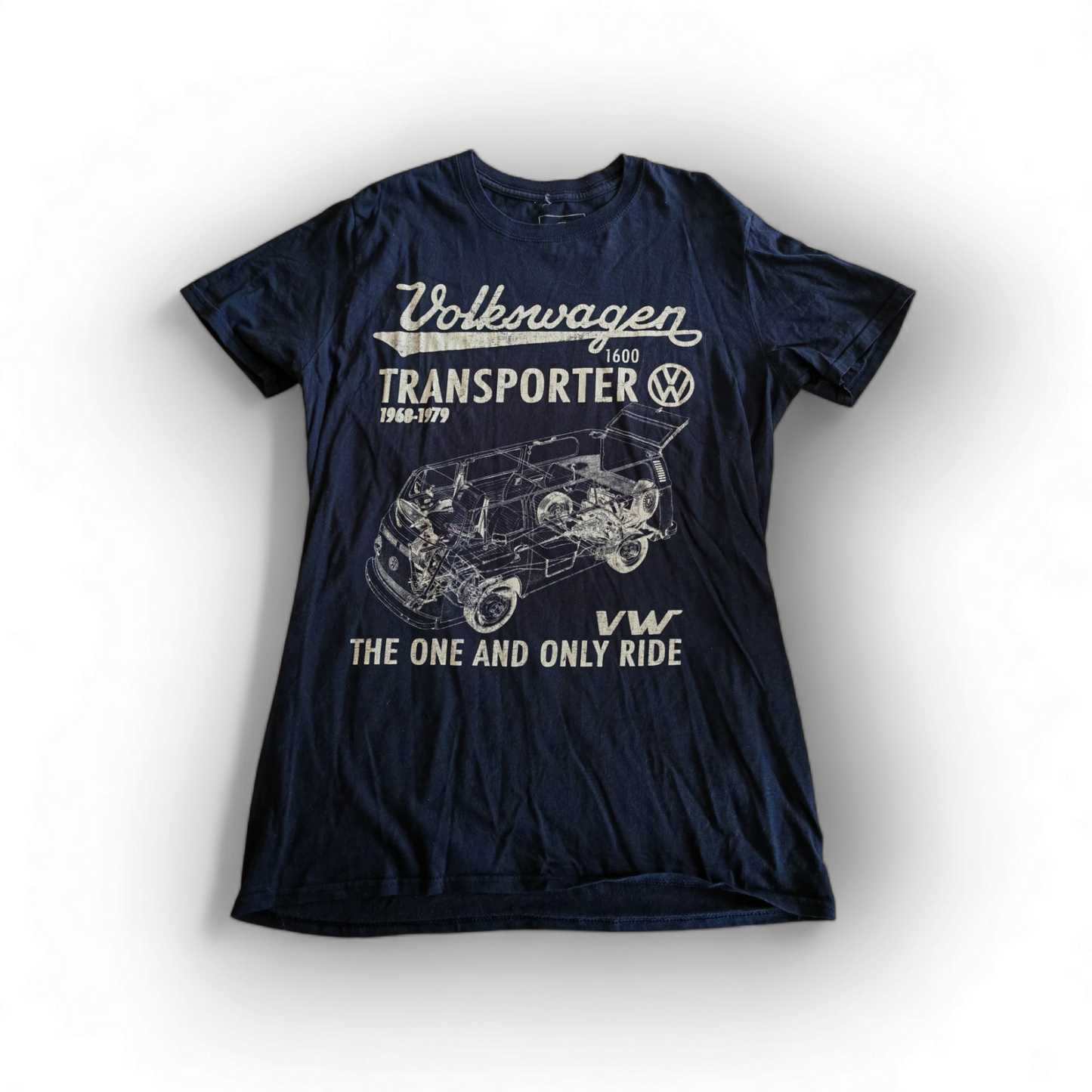 Volkswagen Transporter Shirt Sleeve T Shirt, Blue, Size Medium
