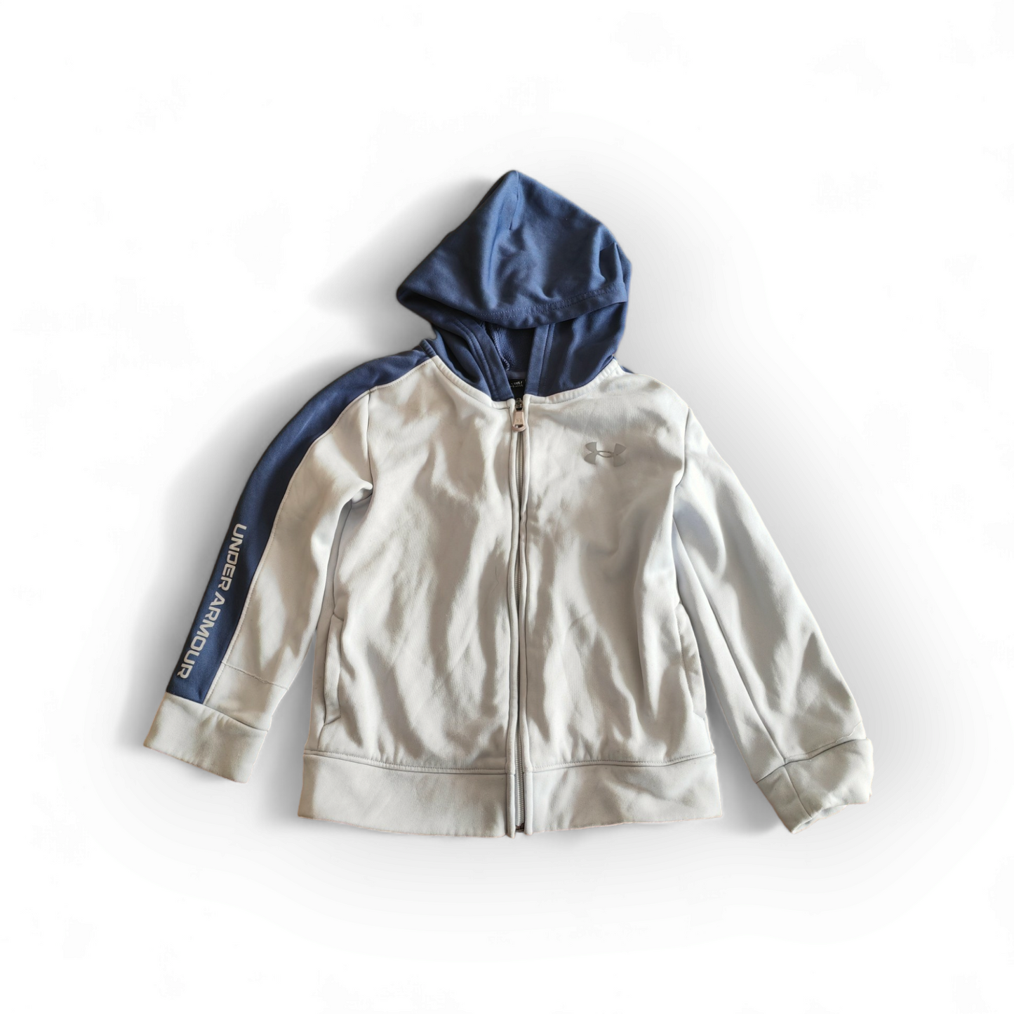 Youth Under Armour Full Zip Hoodie, Grey, Size 4-5 Years