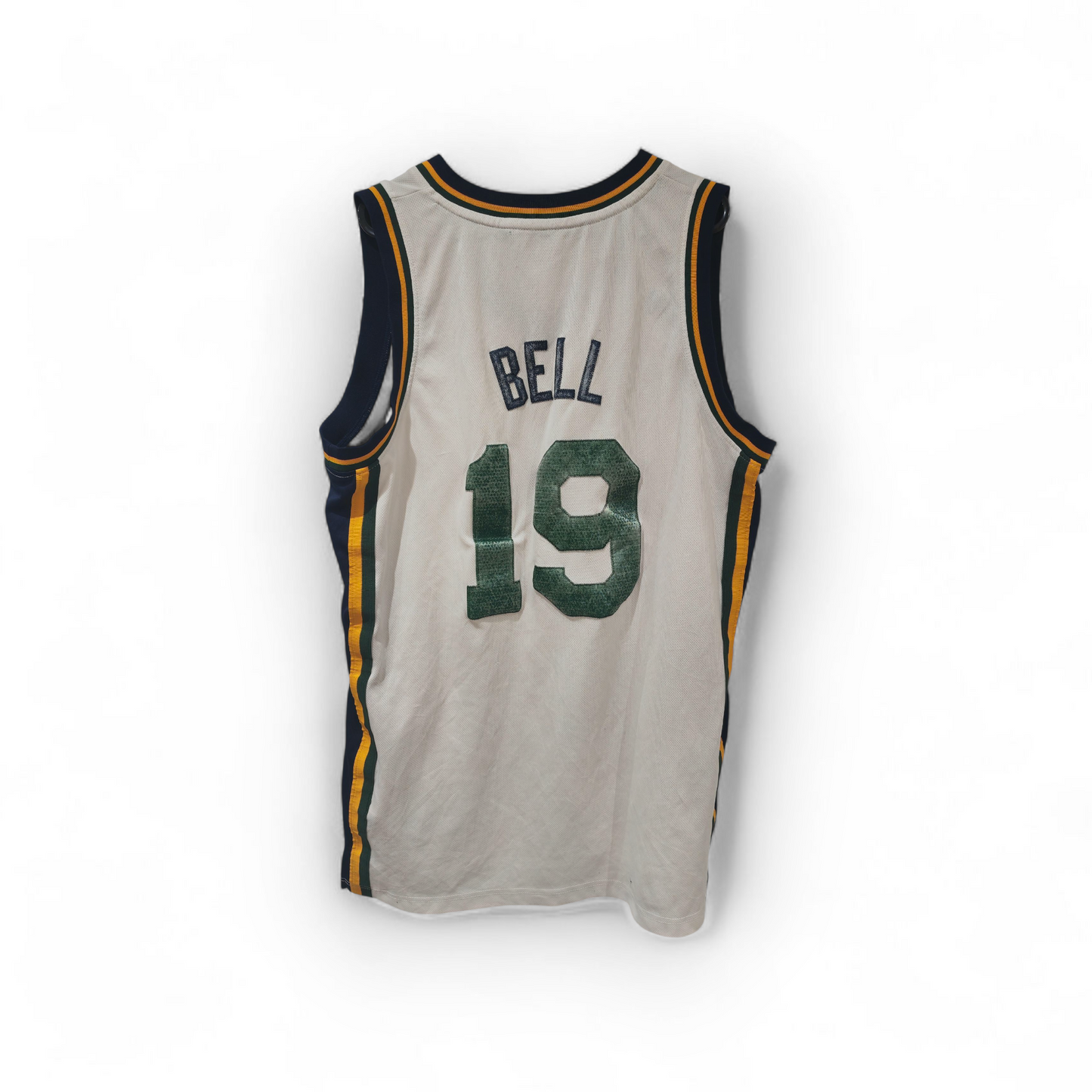 Adidas Utah Jazz NBA Basketball Jersey, #19 Bell, White, Size Medium