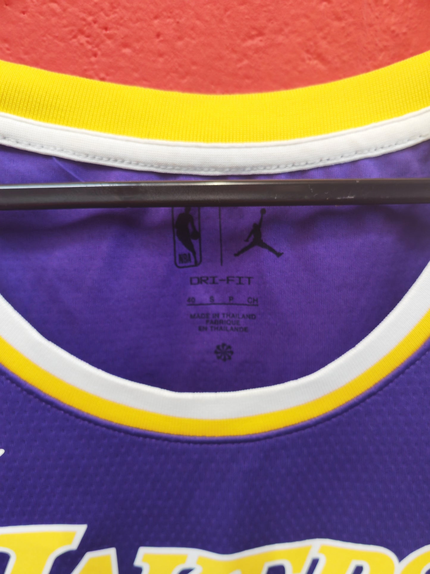 Jordan Los Angeles Lakers NBA Road Jersey, #6 James, Purple, Size Small