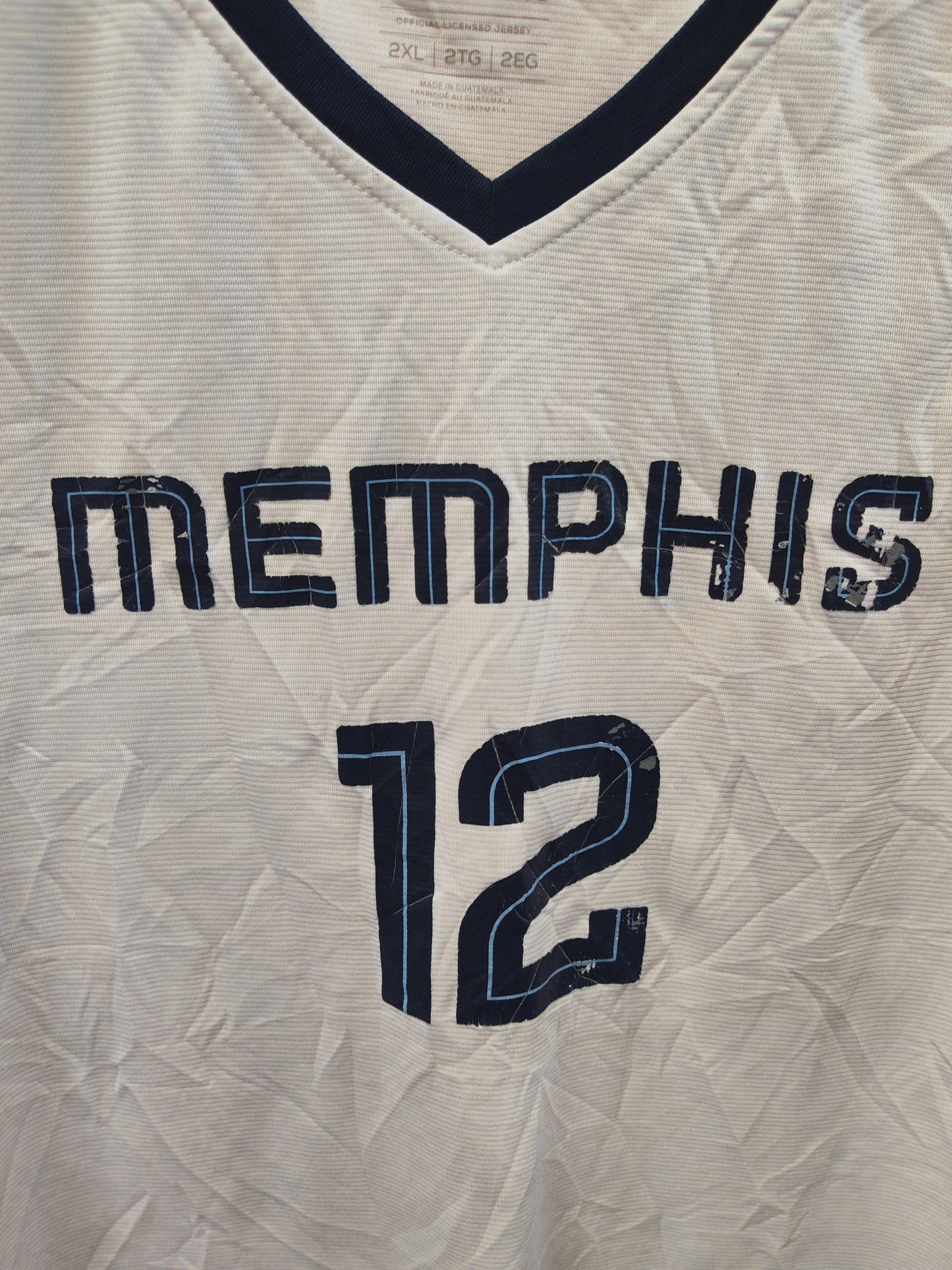 Fanatics Memphis Grizzlies NBA Jersey, #12 Morant, White, Size XXL