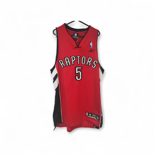 Reebok Toronto Raptors NBA Jersey, #5 Rose, Red, Size Medium +2 Length