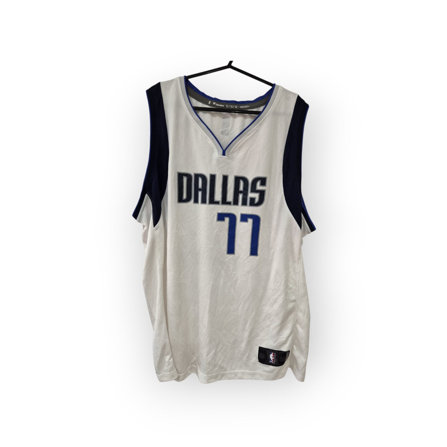 Fanatics Dallas Mavericks NBA Jersey, #77 Doncic, White, Size XL