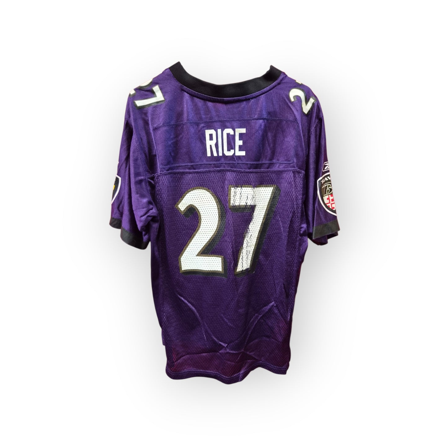 Youth Reebok Baltimore Ravens NFL Jersey, #27 Rice, Purple, Size YL