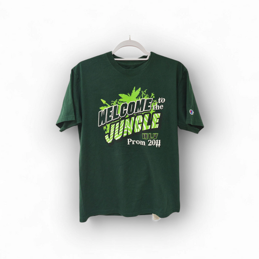 Champion HLV Prom 2011 'Welcome To The Jungle' T Shirt, Green, Size Medium