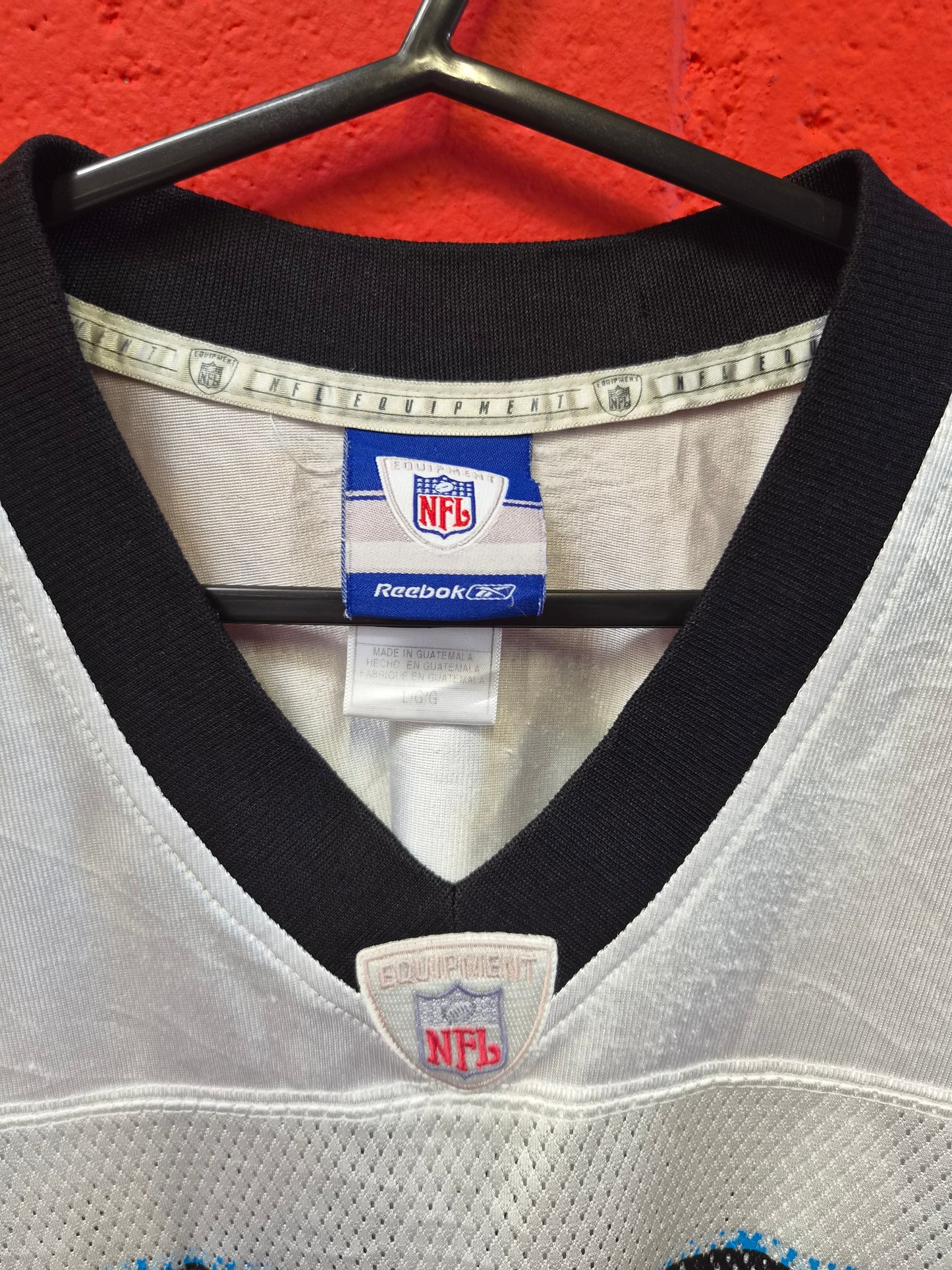 Reebok Carolina Panthers NFL Jersey, #90 Peppers, White, Size Large