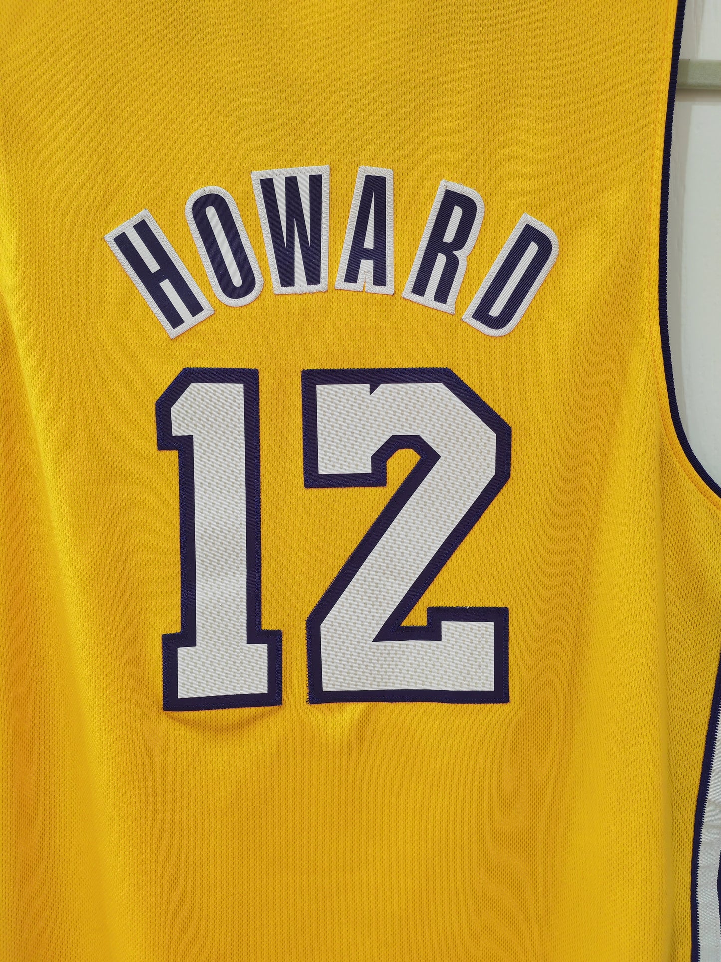 Adidas Los Angeles Lakers NBA Jersey, #12 Howard, Yellow, Size XS +2 Length