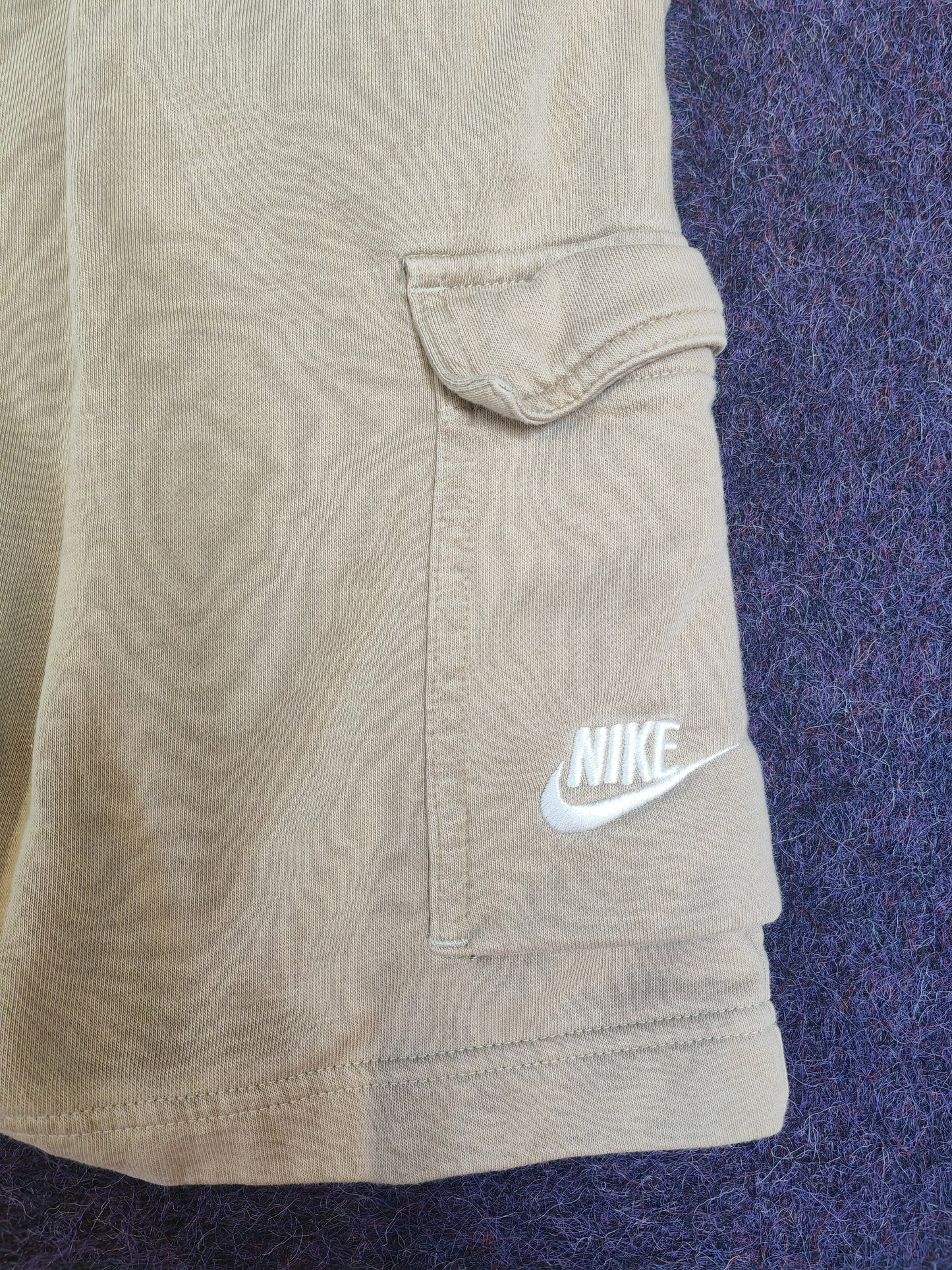 Nike Sweat Shorts, Beige, Size Medium