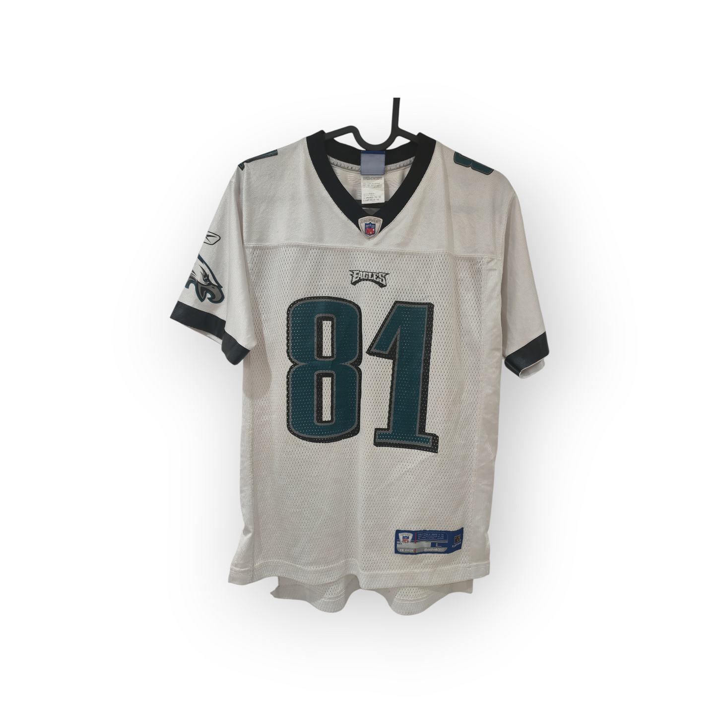 Youth Reebok Philadelphia Eagles NFL Jersey, #81 Owens, White, Size YL