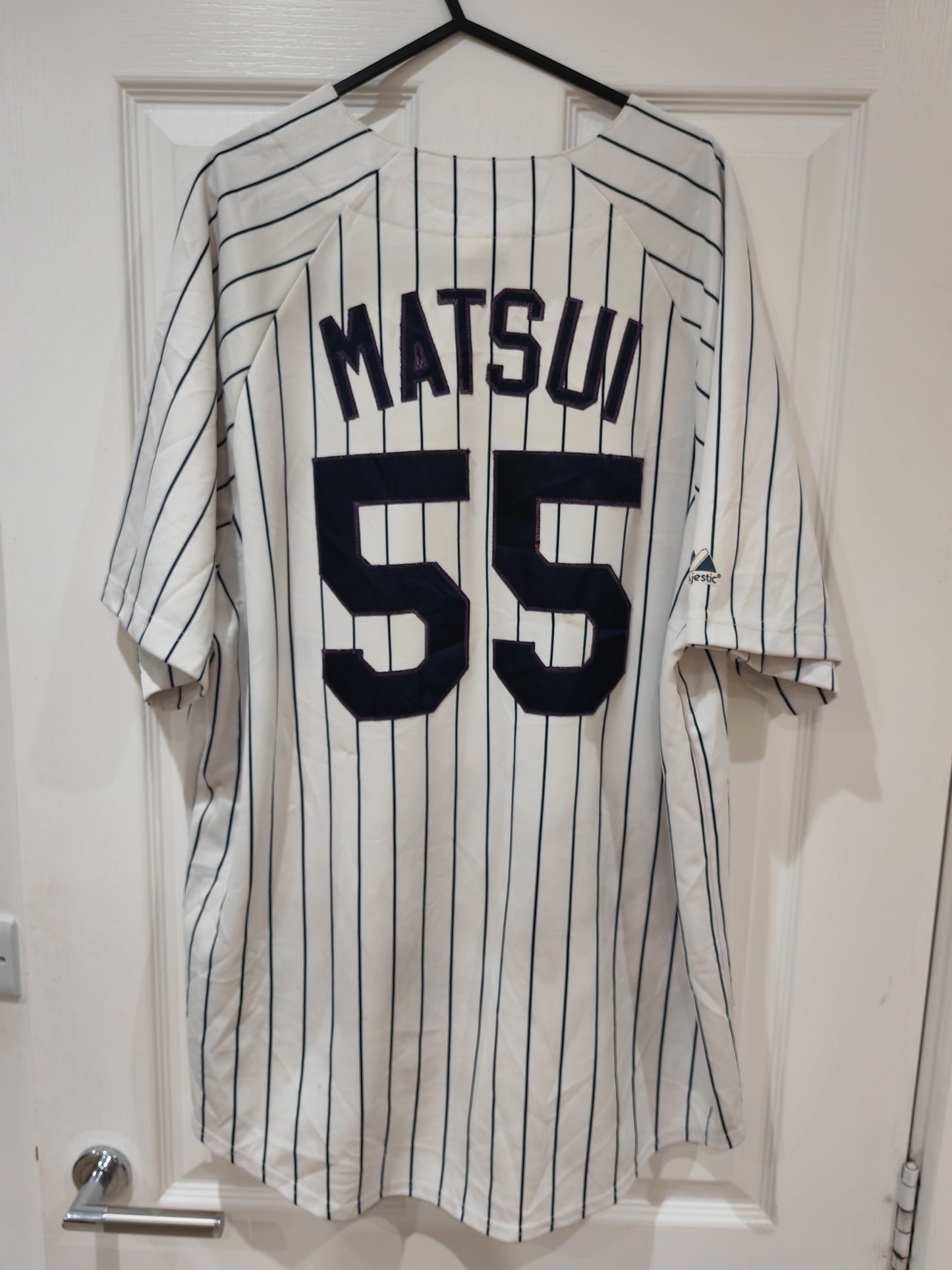 Majestic New York Yankee's MLB Baseball Jersey, #55 Matsui, White, Size XL