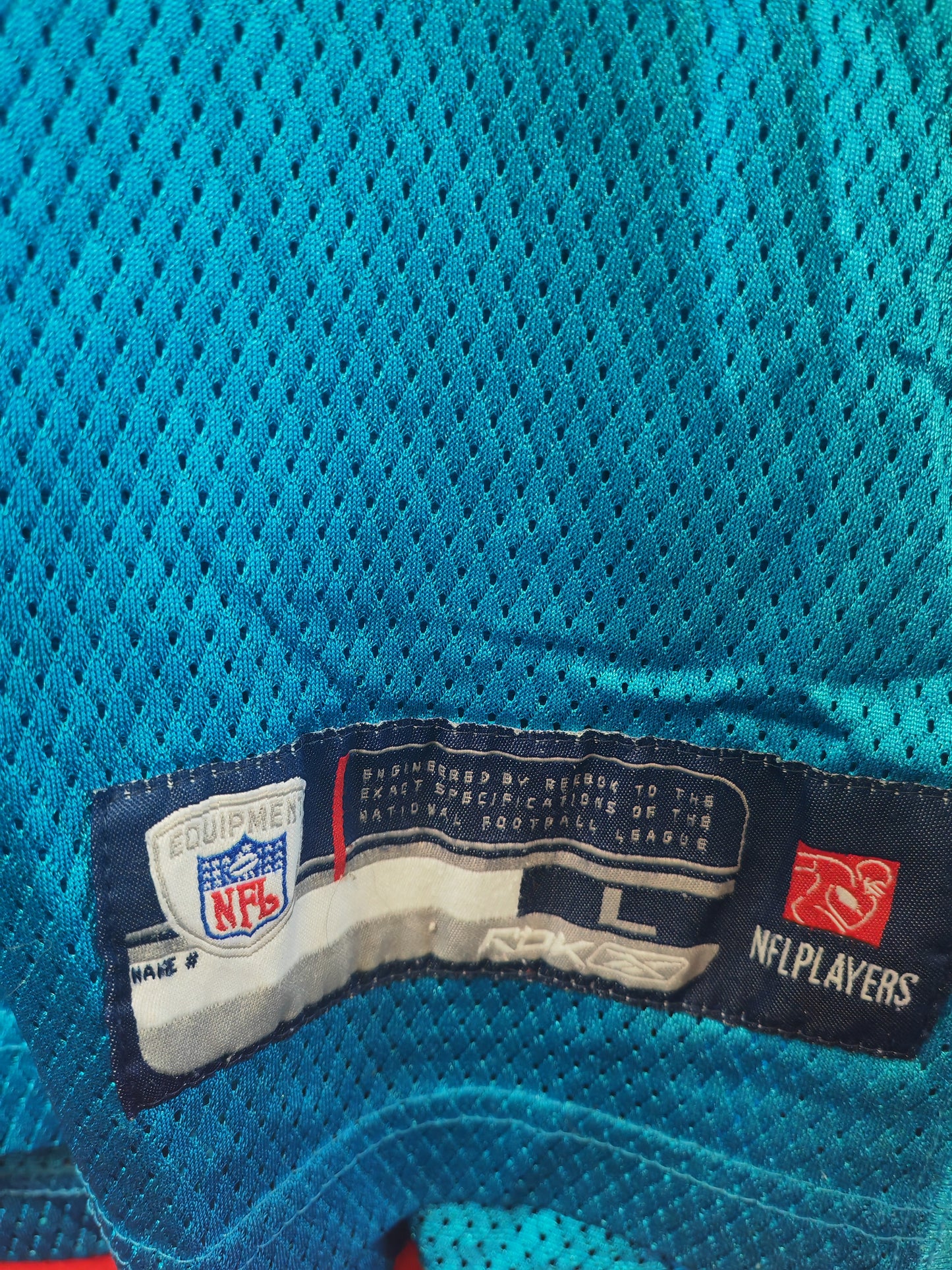 Reebok Carolina Panthers NFL Jersey, #89 Smith, Blue, Size Large