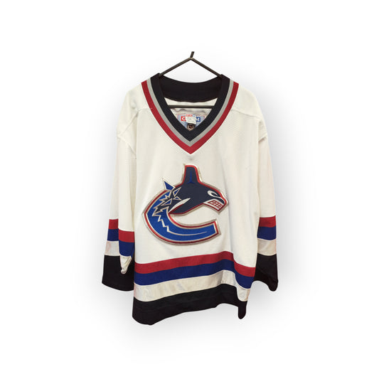 CCM Vancouver Canucks NHL Jersey, White. Size Medium
