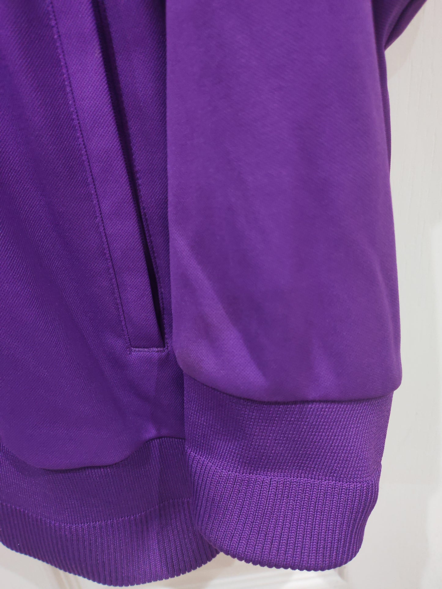 Adidas Real Madrid Full Zip Tracksuit Top, Purple, Size Medium