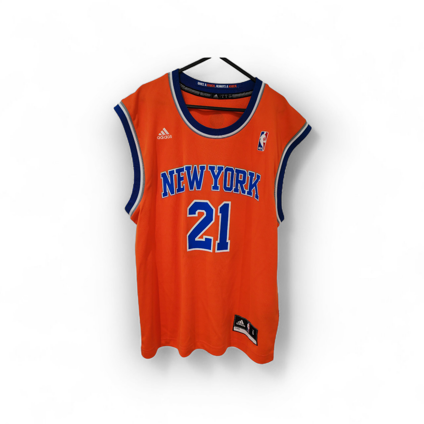 Adidas New York Knicks NBA Jersey, #21 Shumpert, Orange, Size Small