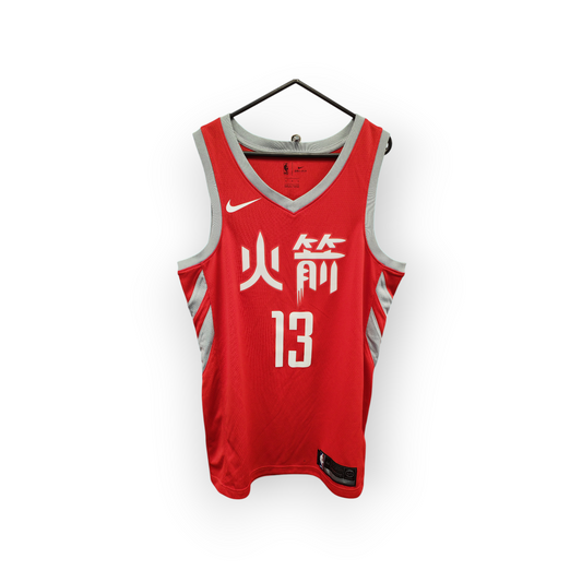 Nike Houston Rockets Chinese New Year NBA Jersey, #13 Harden, Red, Size Medium