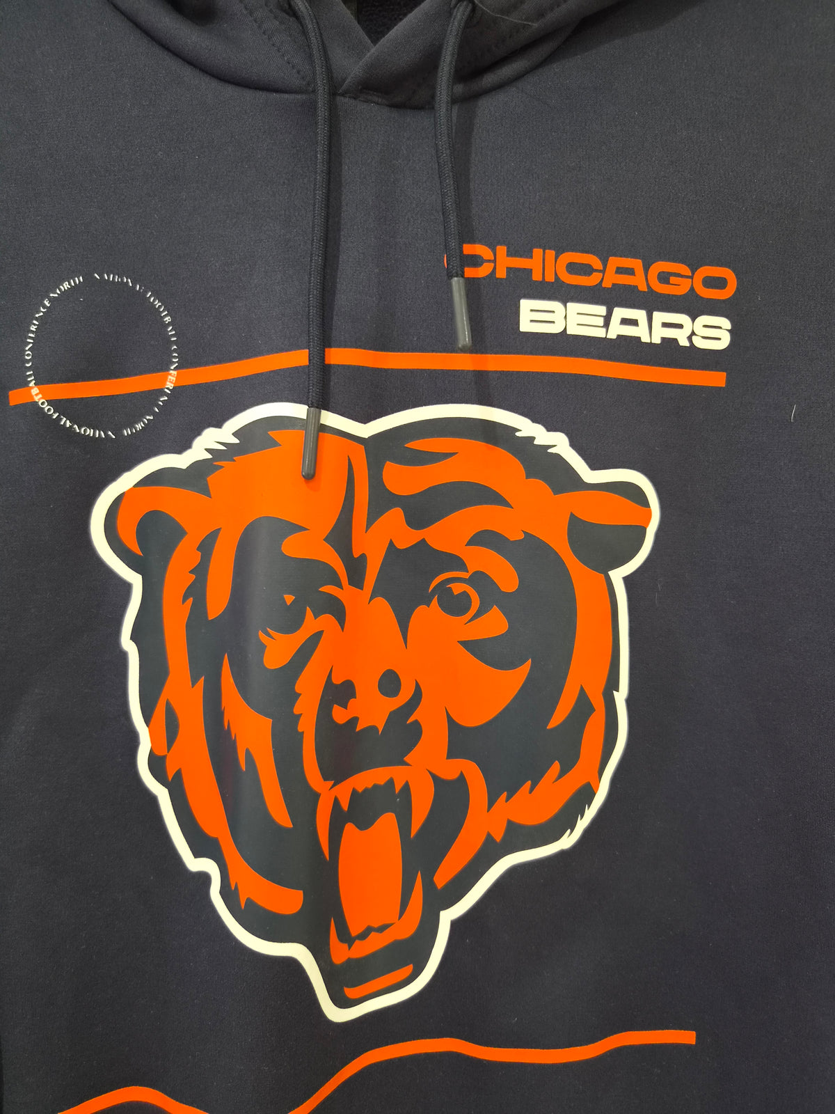 Nike Chicago Bears NFL Pullover Hoodie, Navy Blue, Size Medium