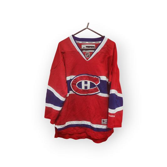Youth Reebok Montreal Canadiens NHL Ice Hockey Jersey, Red, Size YL/XL