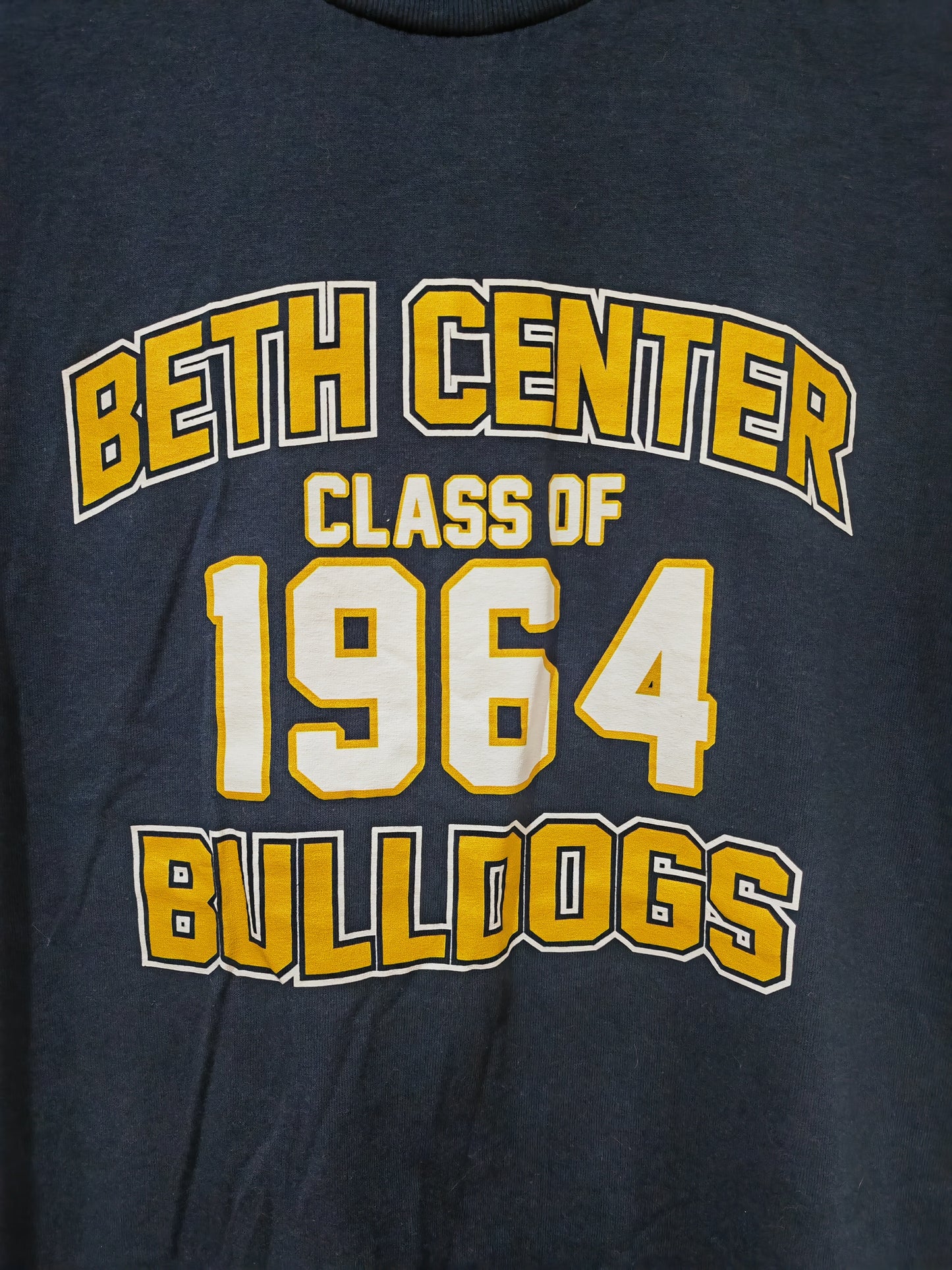 Gildan Beth Center Bulldogs Short Sleeve T Shirt, Navy Blue, Size Medium