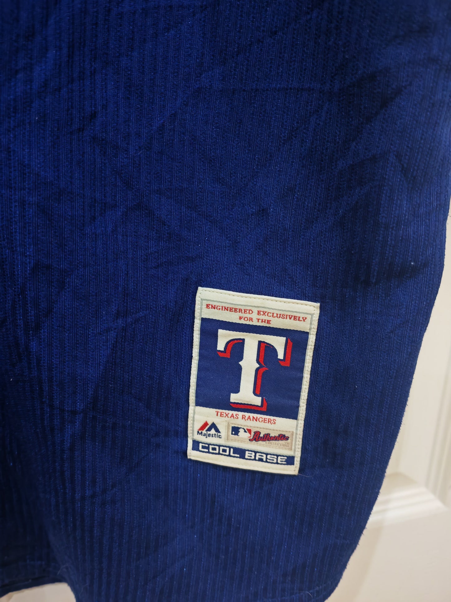 Majestic Texas Rangers MLB Baseball Jersey, Blue, Size 52/XL
