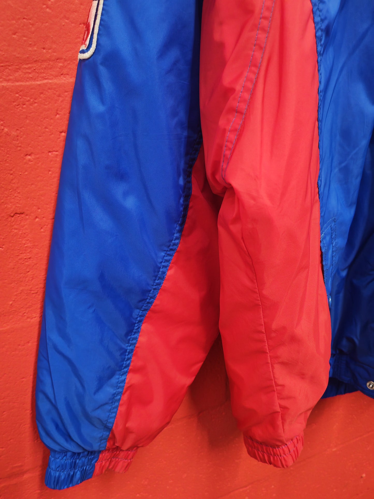 Apex Pro Line New York Giants NFL Full Zip, Hooded Jacket, Blue/Red, Size Medium