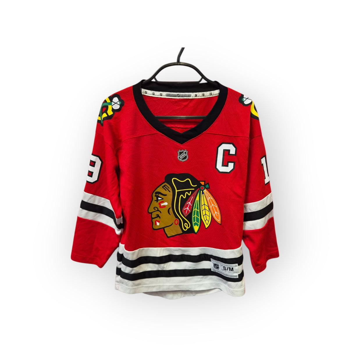 Youth NHL Chicago Blackhawks Ice Hockey Jersey, #19 Toews. Red, Size YS/M