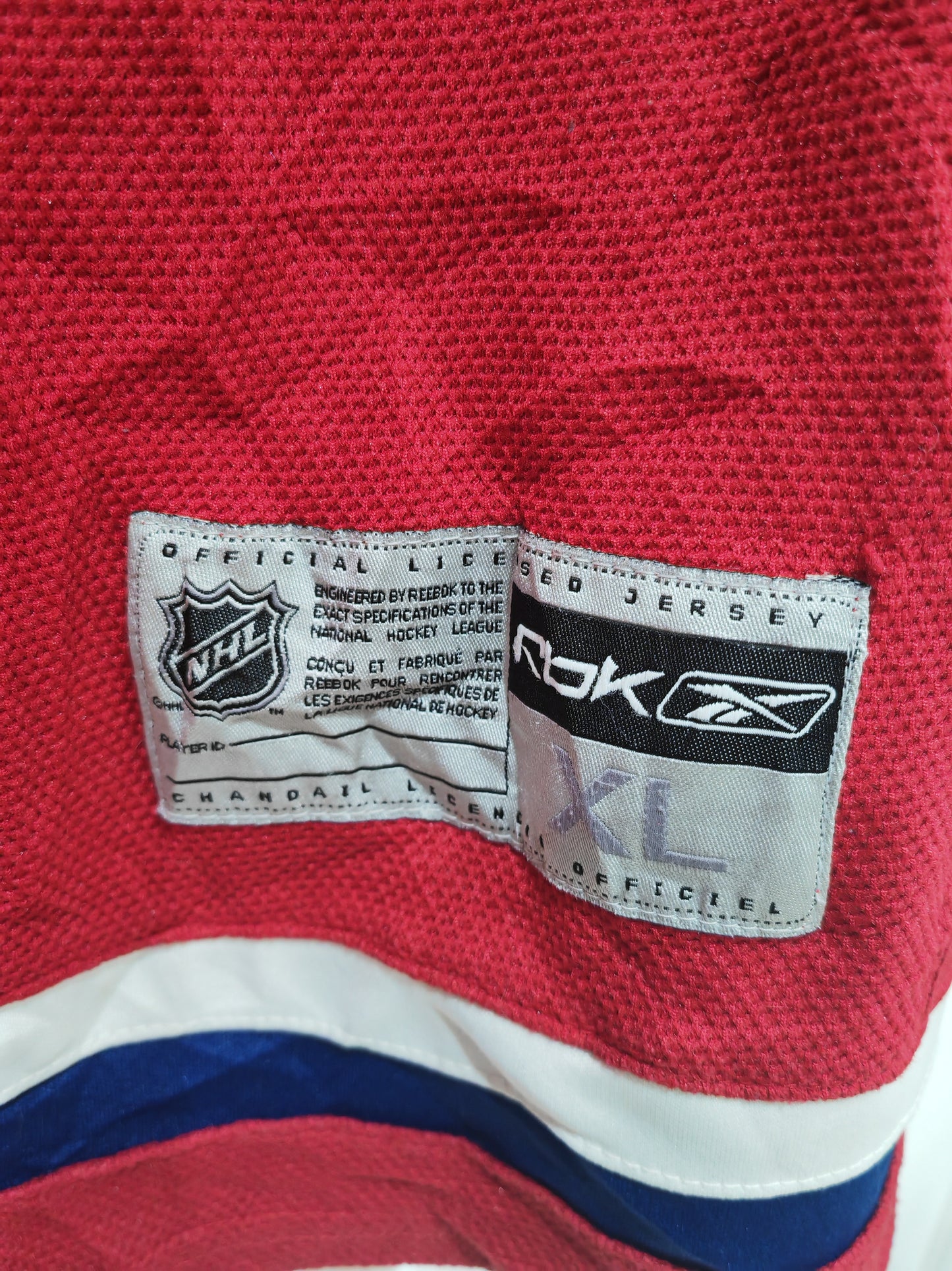 Reebok Montreal Canadiens NHL Hockey Jersey, Red, Size XL
