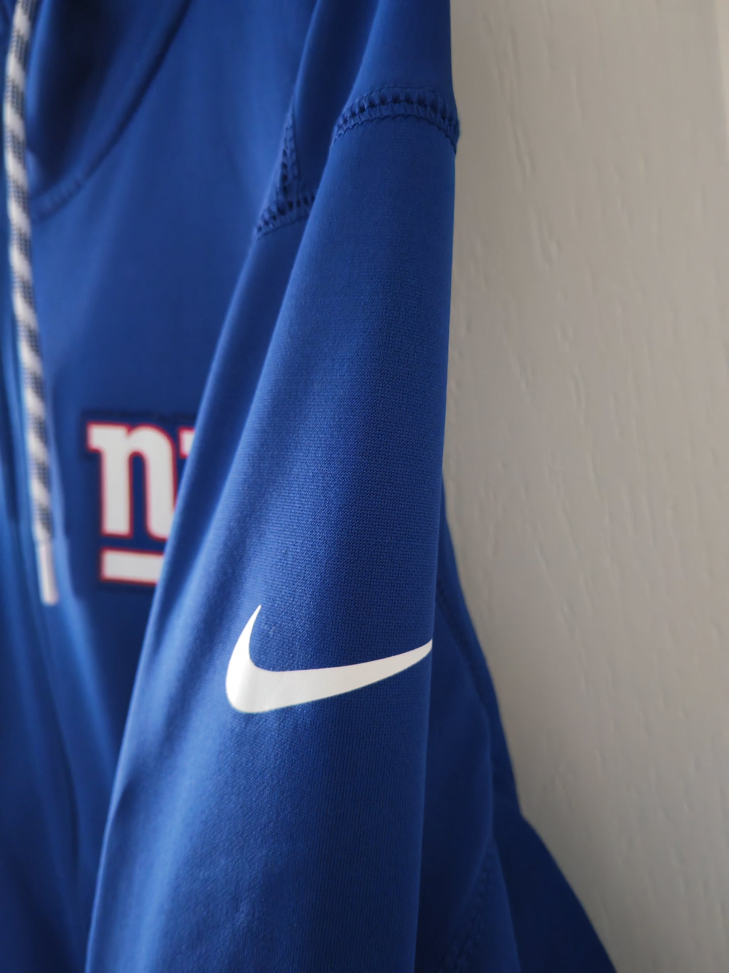 Nike New York Giants NFL Full Zip Hoodie, Blue, Size Medium