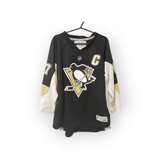 Youth Reebok Pittsburgh Penguins NHL Jersey, #87 Crosby, Black, Size YL/XL
