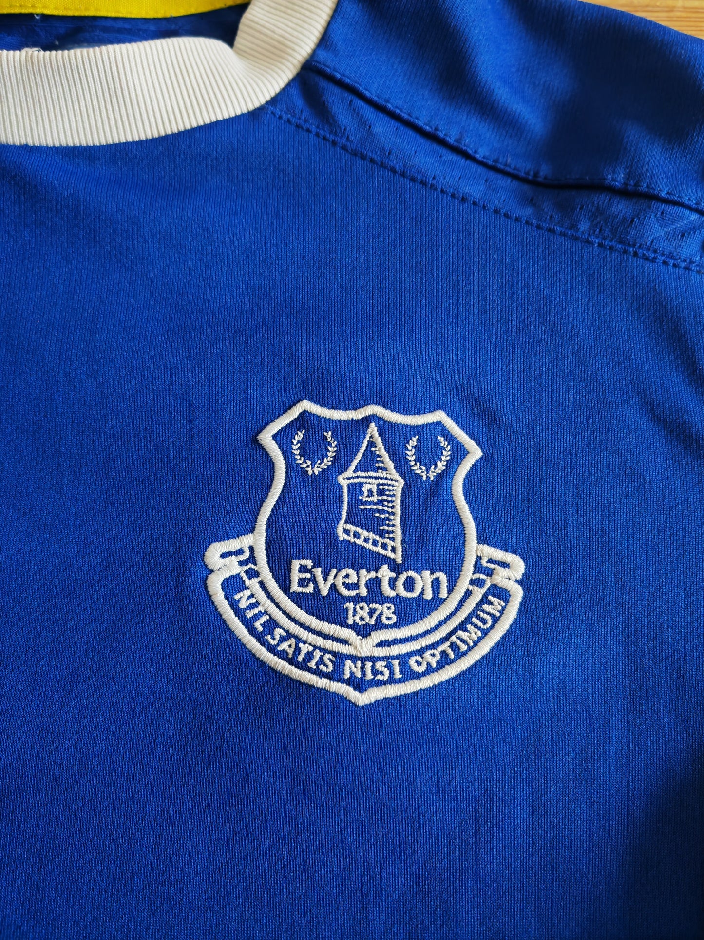 Youth Umbro Everton FC Short Sleeve Football Shirt, Blue, Size YM