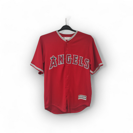 Majestic Los Angeles Angels MLB Baseball Jersey, Red, Size Medium