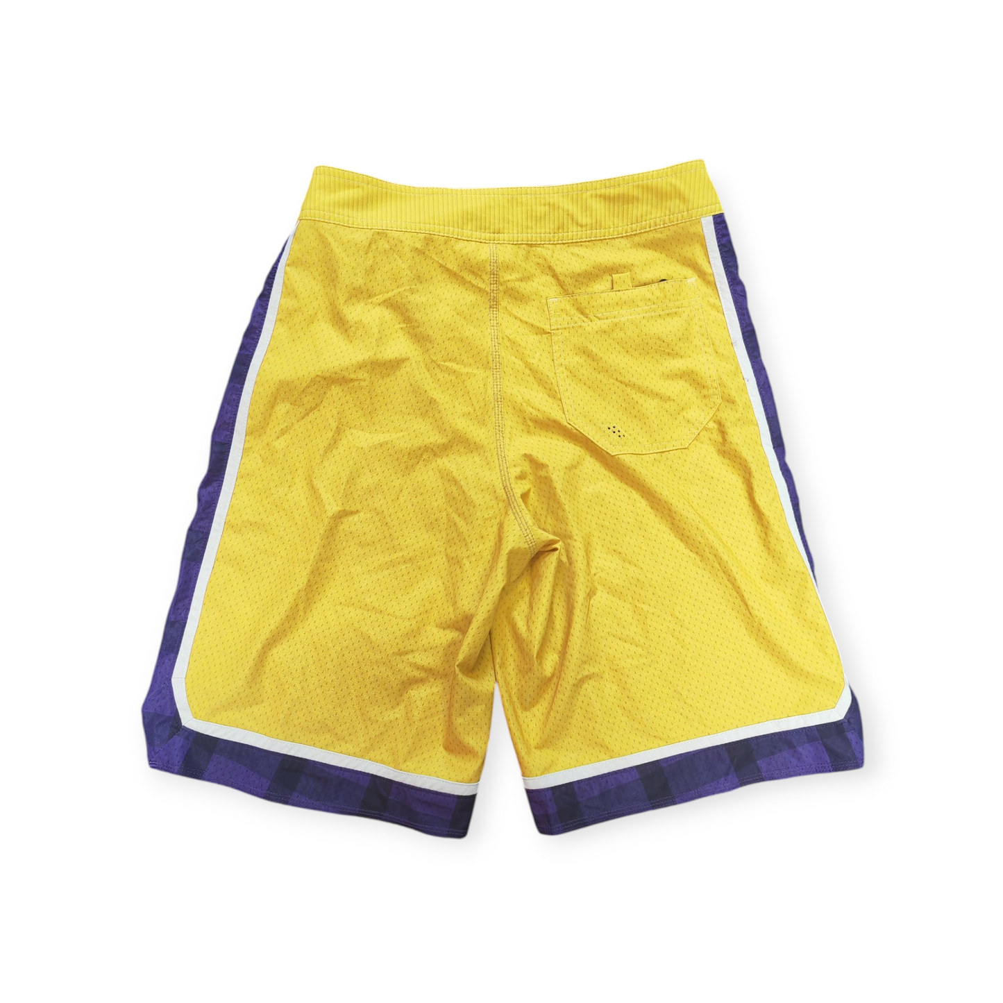 Nike 6.0 Skateboarding/Swimming Shorts, Yellow/Purple, Size Medium