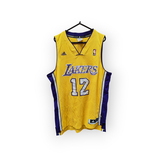 Adidas Los Angeles Lakers NBA Jersey, #12 Howard, Yellow, Size Medium+2 Length