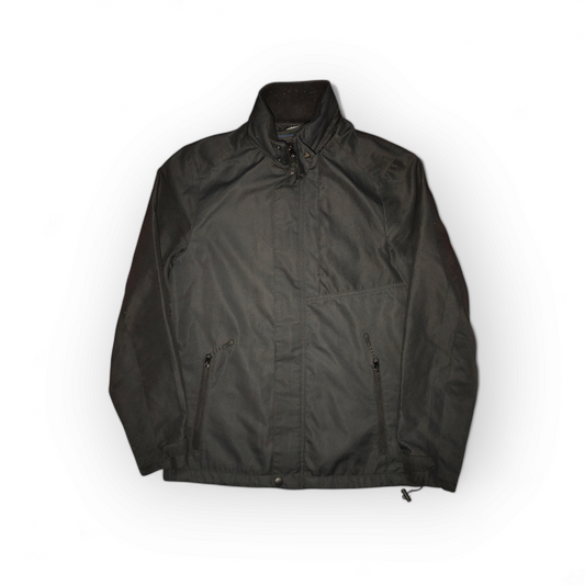 F&F Full Zip, Hooded Shower Resistant Coat, Black, Size Small
