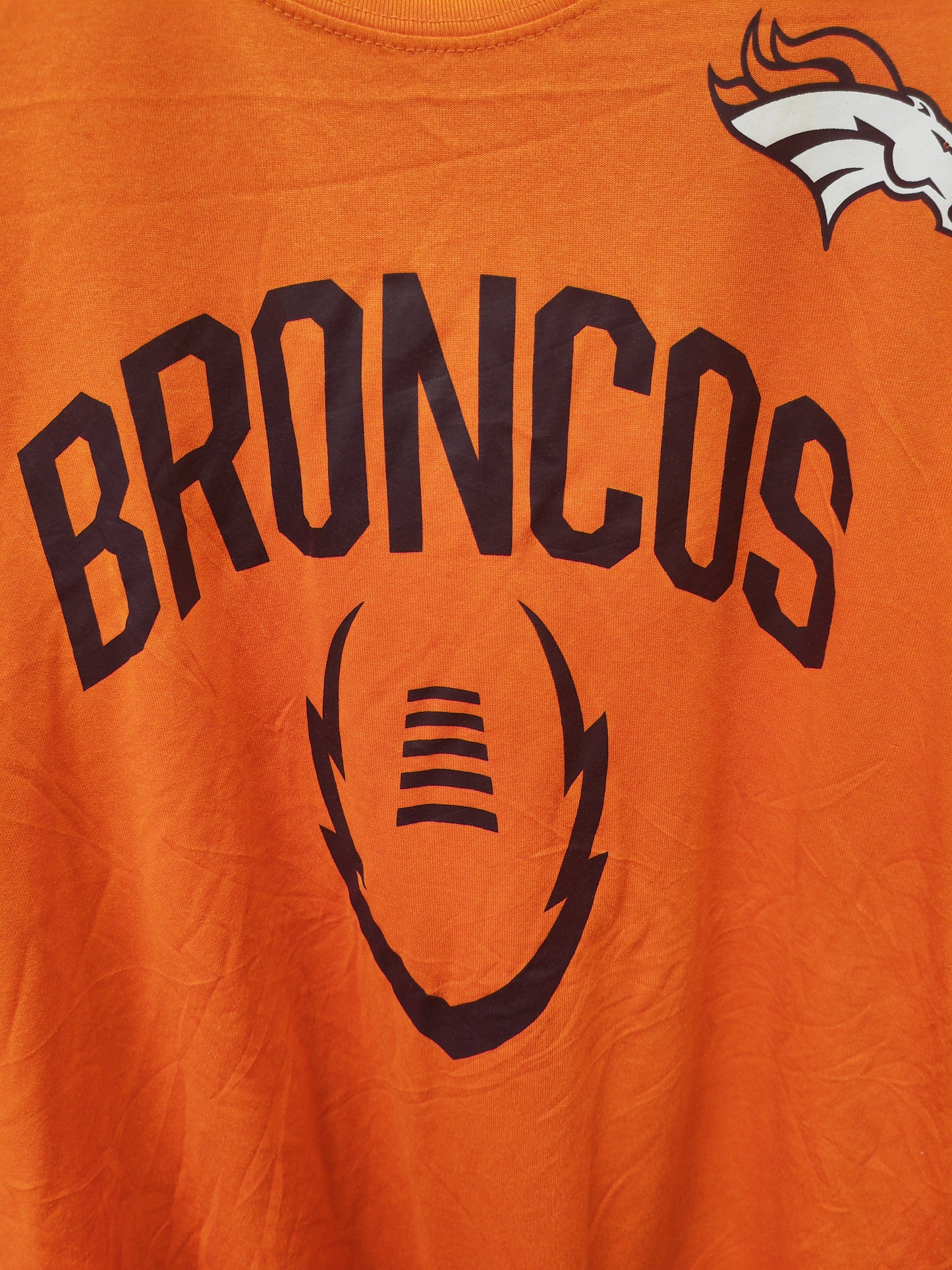 Nike Dri-fit Denver Broncos NFL Short Sleeve T Shirt, Orange, Size Small