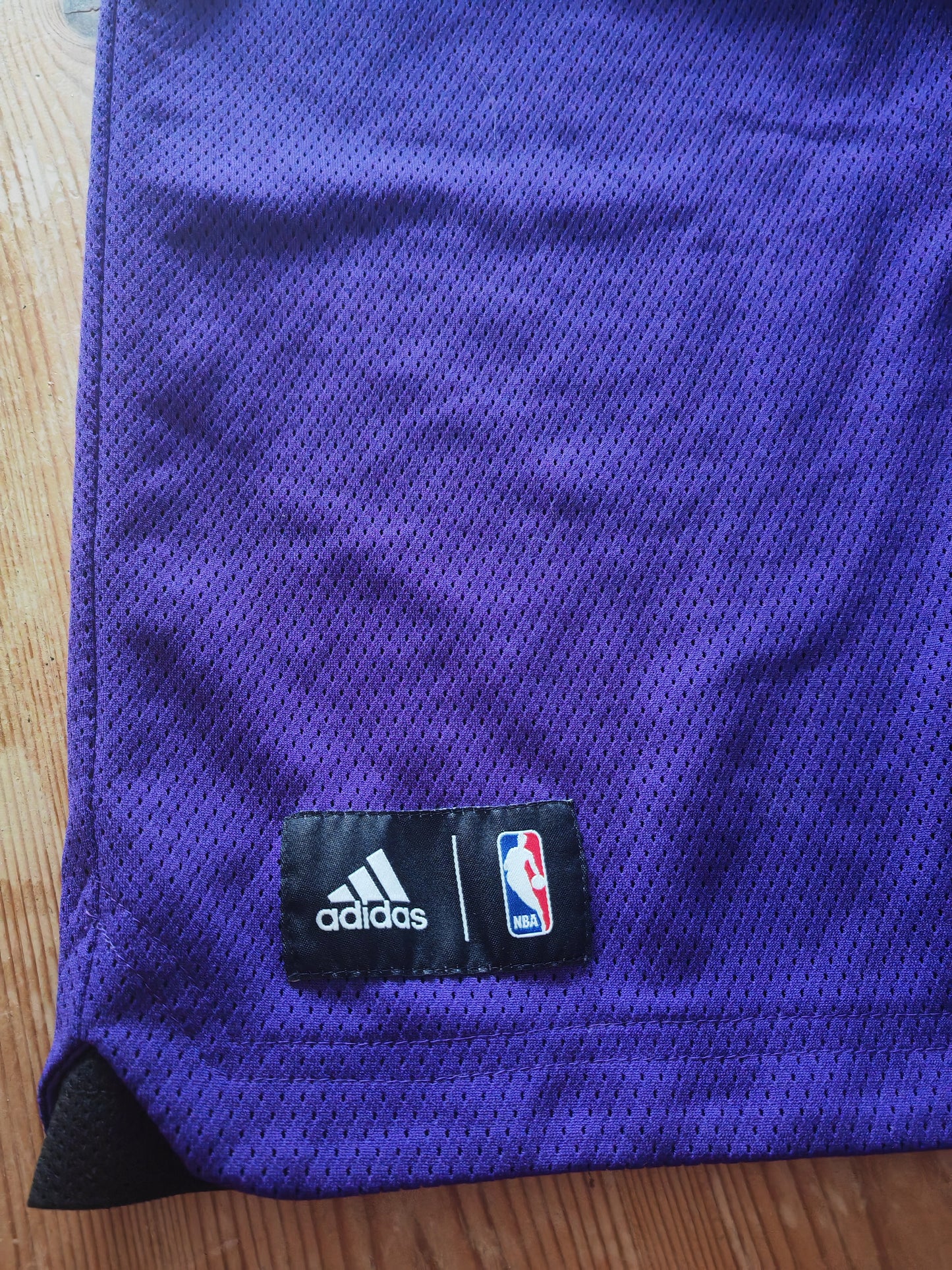 Adidas Los Angeles Lakers NBA None Pocketed Shorts, Purple, Size Medium