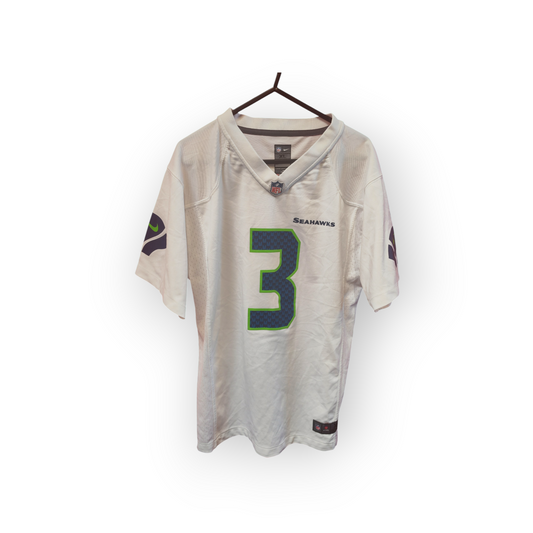 Youth Nike Seattle Seahawks NFL Jersey, #3 Wilson, White, Size YXL