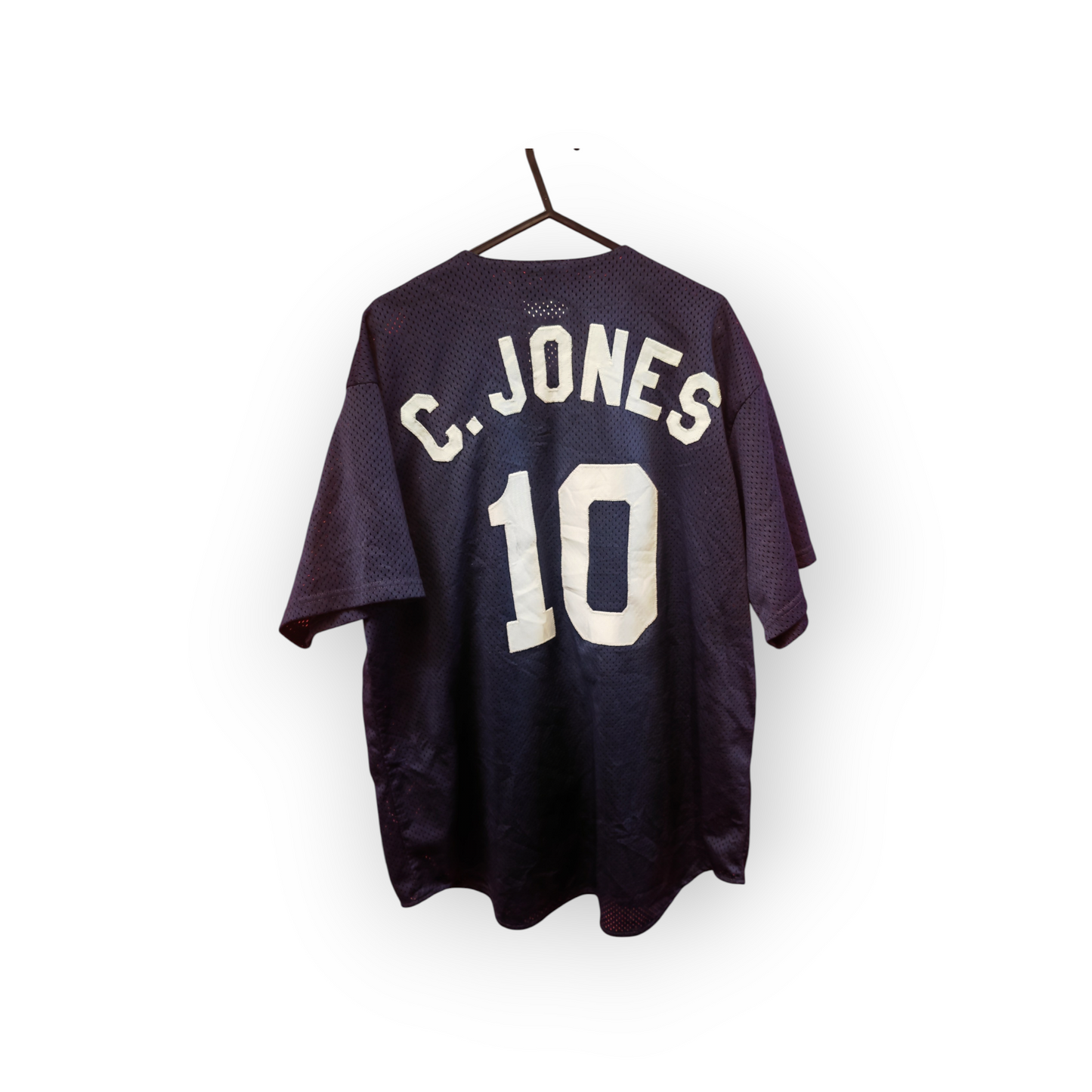 Majestic Atlanta Braves MLB Jersey, #10 C.Jones, Navy, Size Large