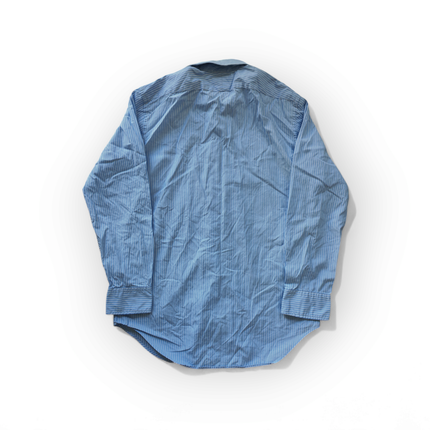 T.M. Lewin Classic Fit Button Up Shirt, Blue/White Stripe, Size 16.5 Collar