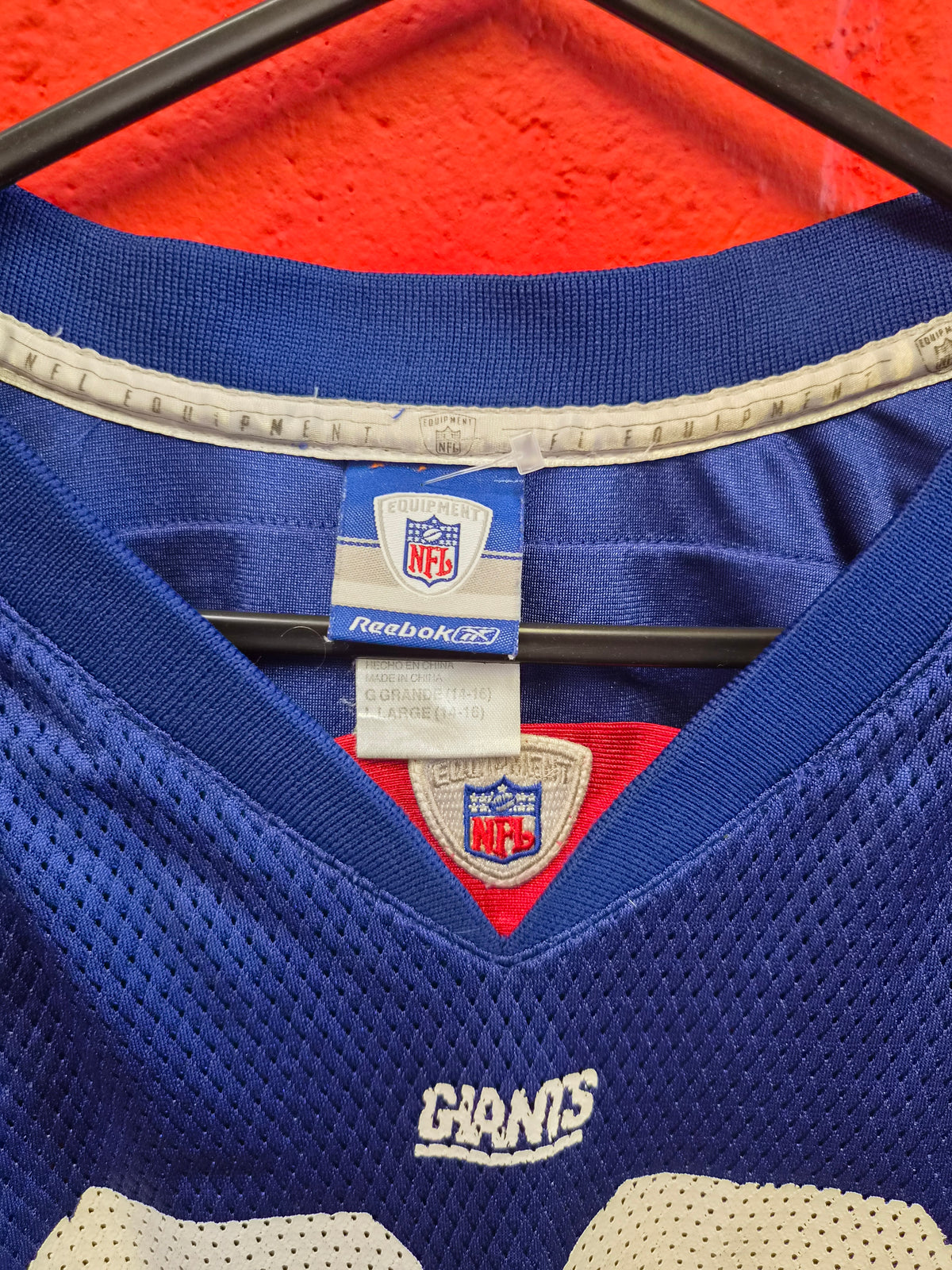 Youth Reebok New York Giants NFL Jersey, #88 Hillard, Blue, Size YL