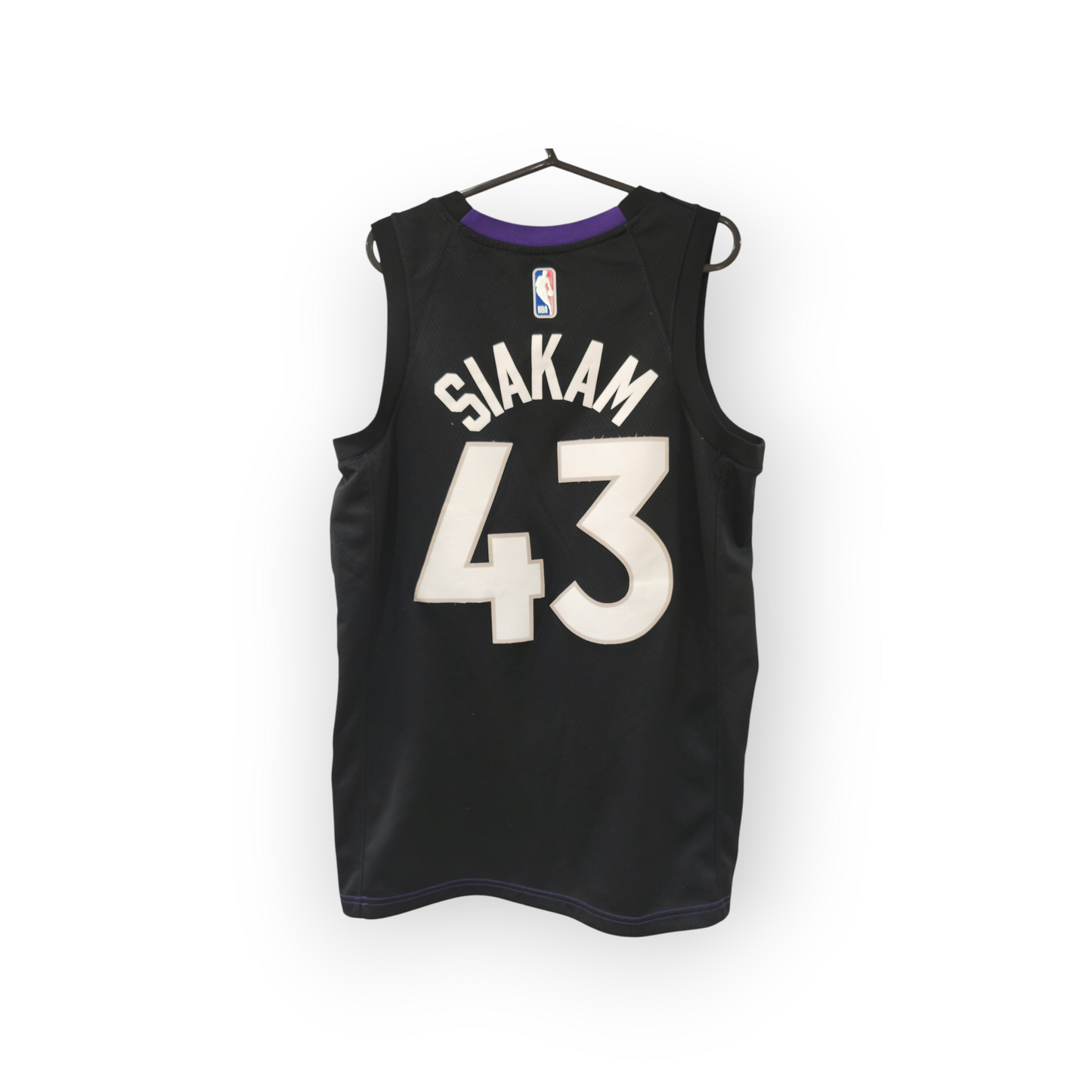 Nike Toronto Raptors NBA Earned Edition, #43 Siakam, Purple/Black, Size Medium