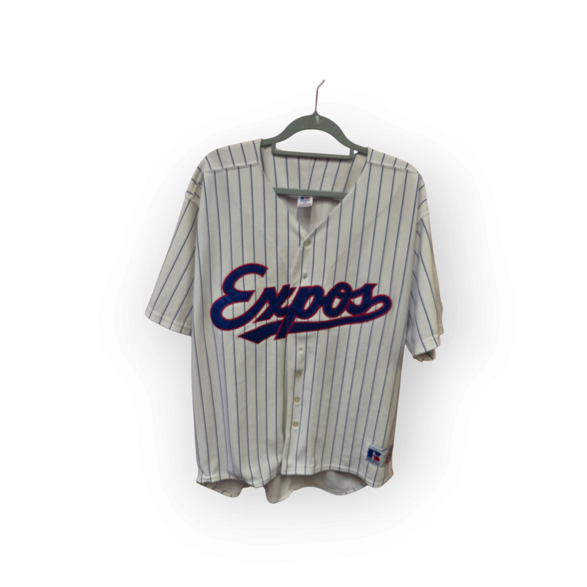 Russell Athletic Montreal Expos MLB Baseball Jersey, White, Size Large