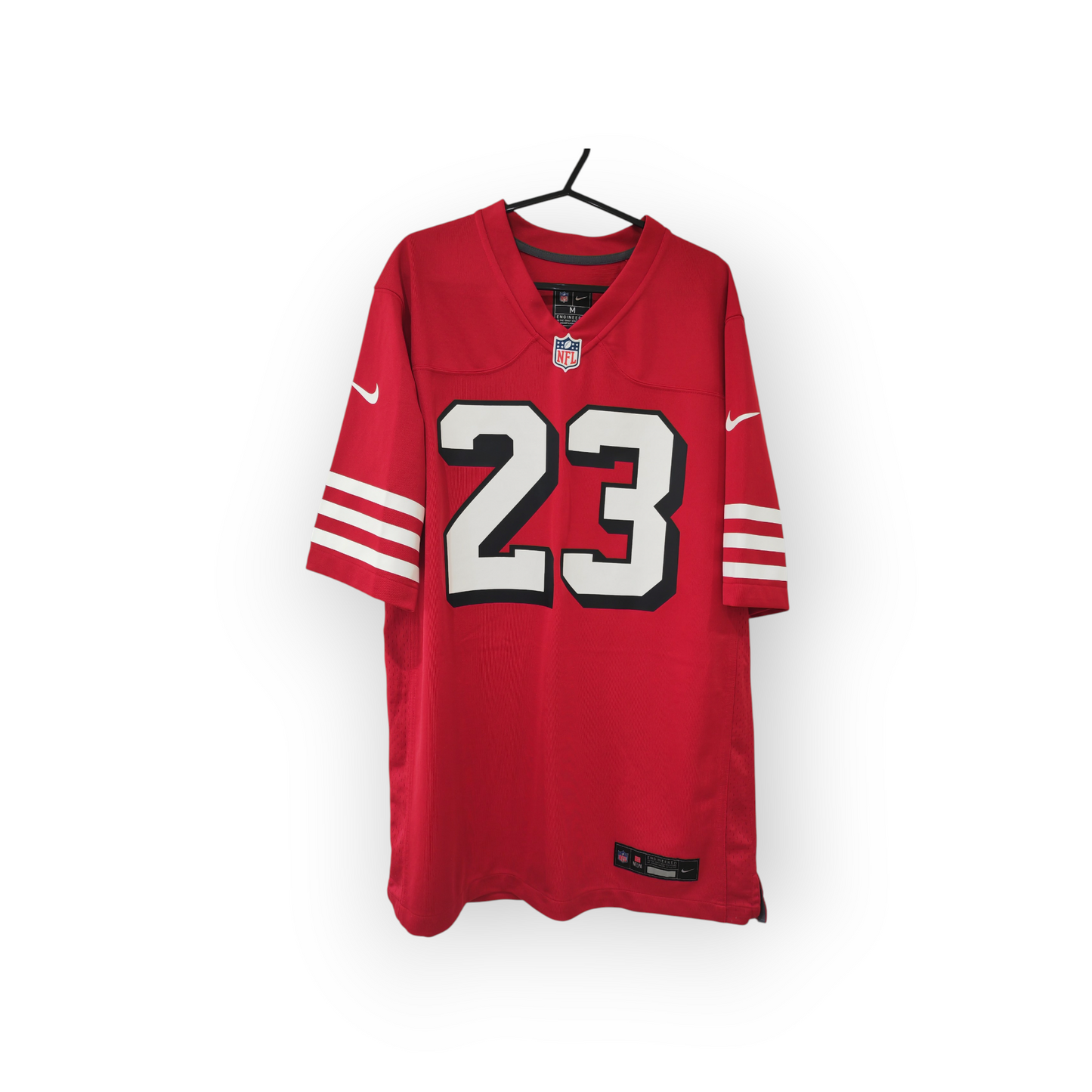 Nike San Francisco 49ers NFL Jersey, #23 McCaffrey, Red, Size Medium