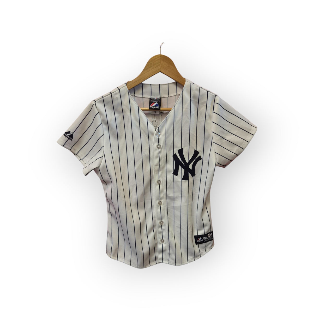 Women's Majestic New York Yankees MLB Baseball Jersey, #2 Jeter, Size Medium